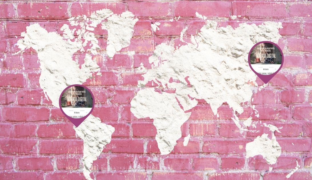 Mapa simbolizando la gestión de una agencia de viajes.