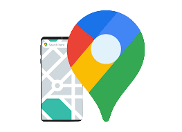 Celular con pin de google maps
