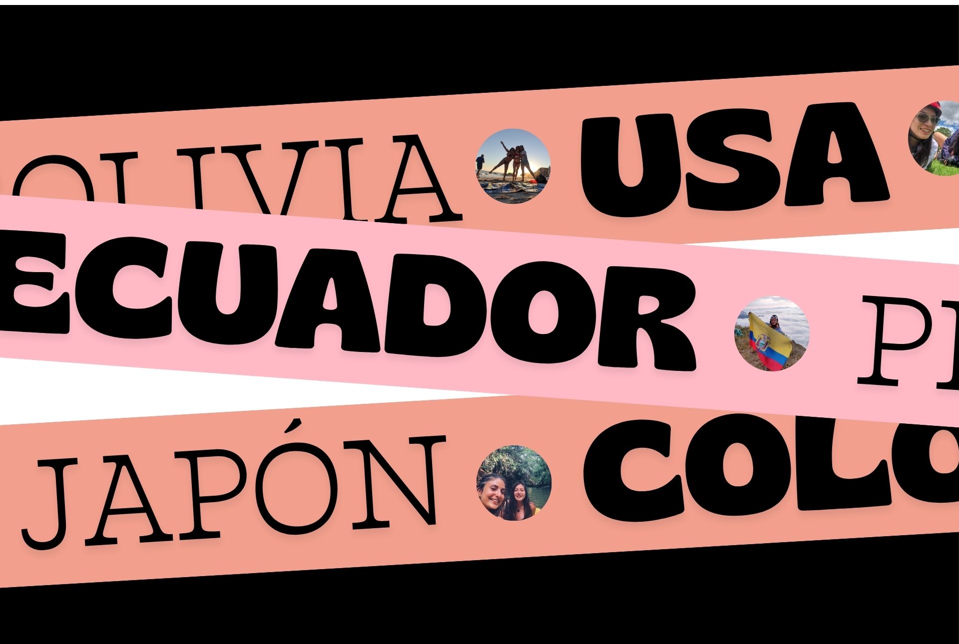 collage de mujer nomada viajando por el mundo